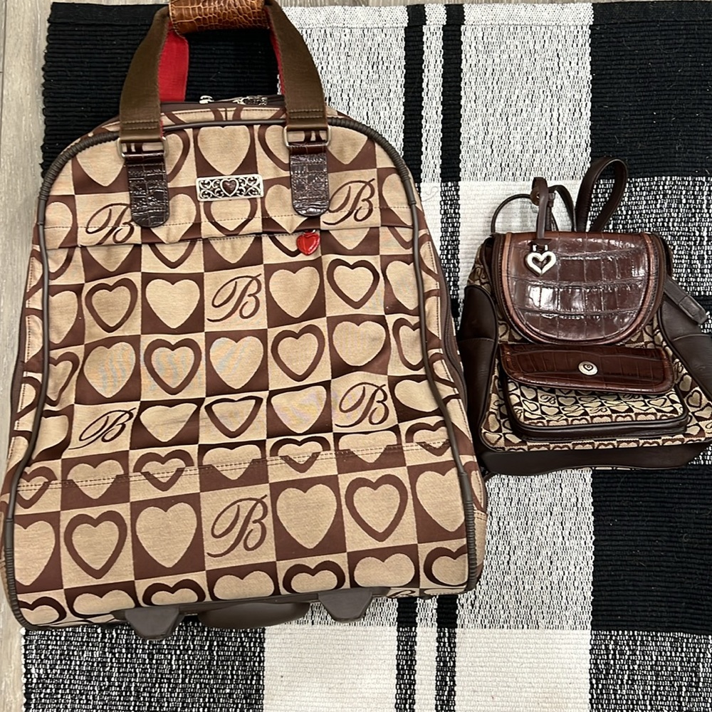 Brighton Set:luggage/mini- backpack- brown leather. JUST DISCOUNTED!!!